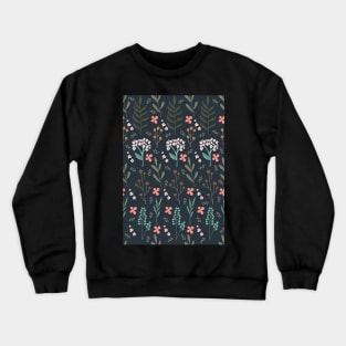 Floral Pattern-Night Garden Crewneck Sweatshirt